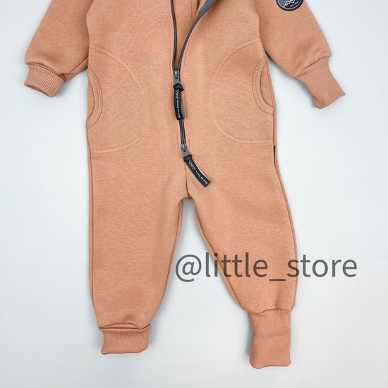 Комбинезон Bossa Nova из футера с начесом, Карамель