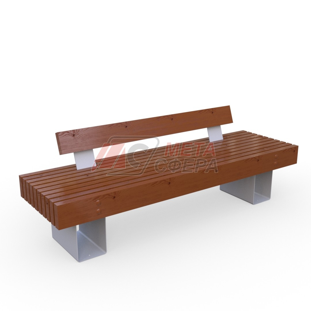 Скамейка Тобол сплошная спинка