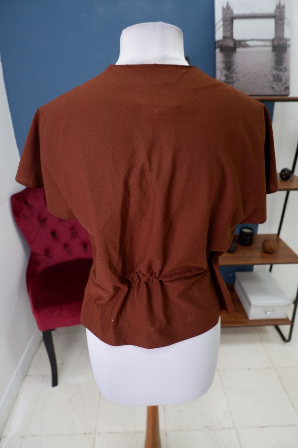 Блузка-жакет с поясом 44-46 размер