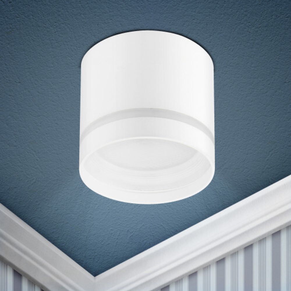 OL9 GX53 WH/WH Подсветка ЭРА Накладной под лампу Gx53, алюминий, цвет белый+белый