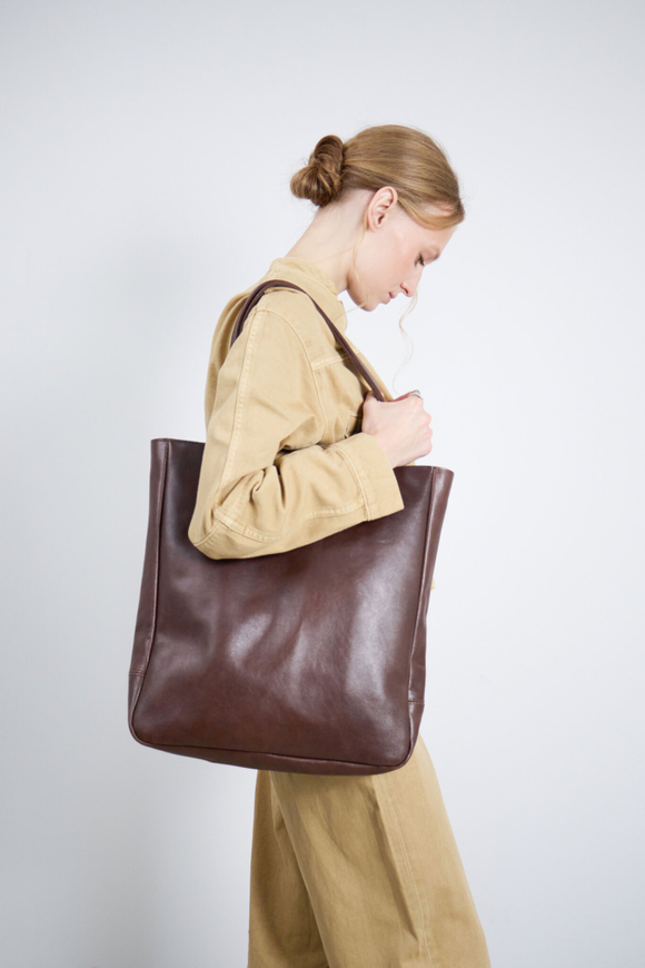 сумка шоппер кофе