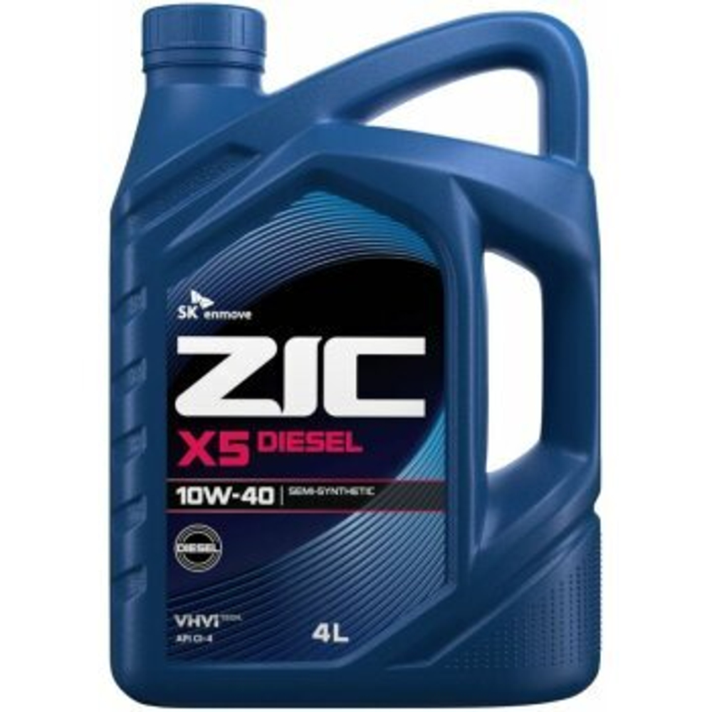 Масло моторное ZIC X5 Diesel 10w40 CI-4/SL (дизель, п/синт) 4л