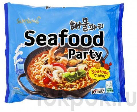 Лапша со вкусом морепродуктов Samyang SeaFood party, 125 гр