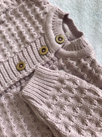 Комплект на выписку вязаный "АйШах" с шапкой и комбинезоном р.24 (Цвет: Черный, Размер: 80)