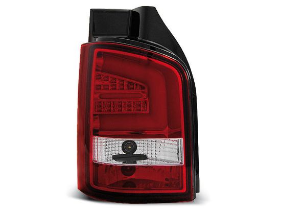 Задние фонари VW T5 red white led bar