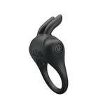 Черное эрекционное кольцо с вибрацией Davion