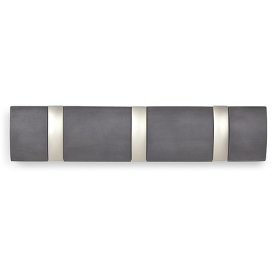 Вешалка настенная flip, 30,5 см, дерево/никель, 3 крючка