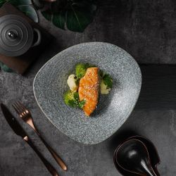 Салатник 600 мл 26,5*24,3 см h5,8 см глазурь Glossy Stone Untouched Taiga P.L. Proff Cuisine [1]