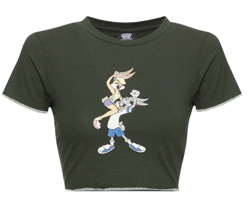 Женская теннисная футболка Ellesse Tweetest Crop T-Shirt - dark green