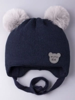 Шапка детская зимняя вязаная с ушками