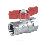 Кран шаровой латунь хром R251D Ду 20 Ру42 ВР бабочка красная Giacomini R251X004