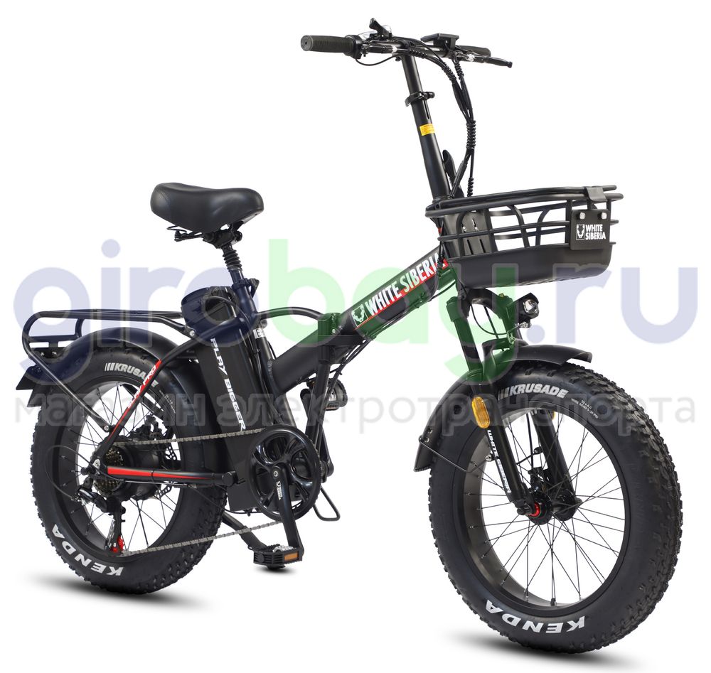 Электровелосипед WHITE SIBERIA SLAV PRO 1000W 48V/13A Black Sea (черный матовый) фото 1 фото №2