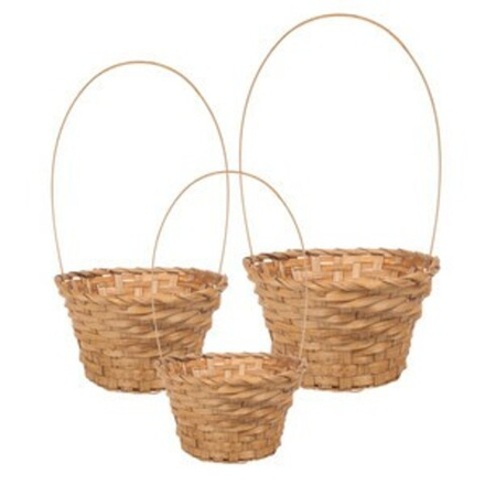 Корзина бамбук D26xH13/38см Большая
