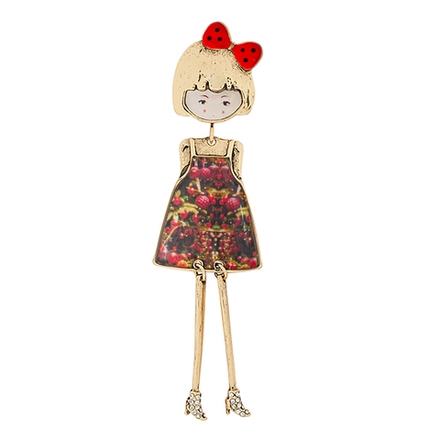 Брошь Shadore Девочка XZ0086.9 R/G