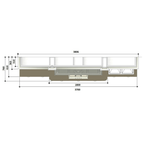 Комплект кухонной мебели с островом Pantheon, цвет белый, комплект бытовой техники включает в себя встраиваемую вытяжку, смеситель, духовой шкаф и варочную поверхность, 49450/2