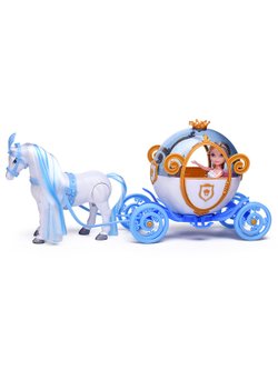 Карета с лошадью с принцессой со звуком (118А)
