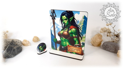 Женский аватар Полуорк Воин для настольных игр, ДНД