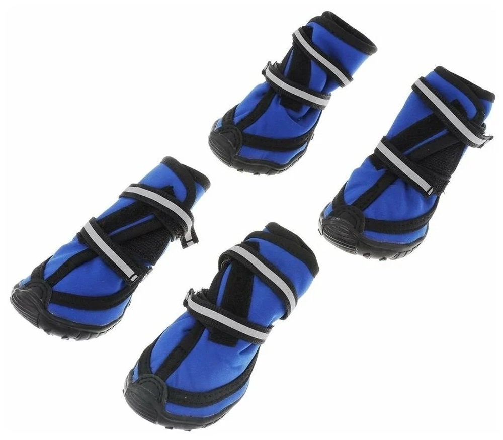 Ботинки для собак "Комфорт" размер XS, синие, 45х45х55мм (уп.4 шт.) Триол
