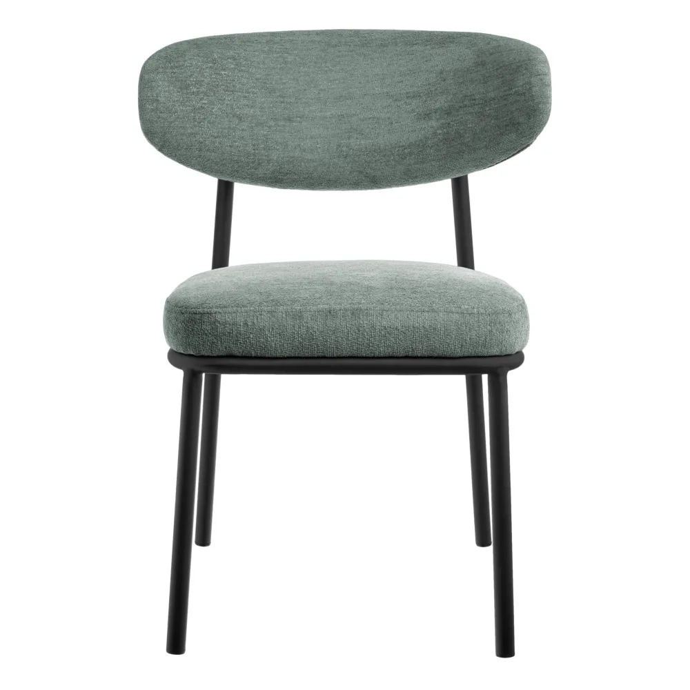 Стул Bradex Home Lucas 2 шалфей шенилл с чёрными ножками