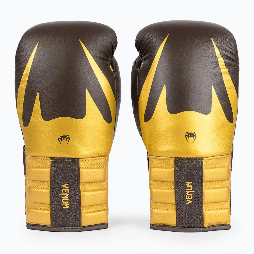 Боксёрские перчатки Venum Reverso Boxing chocolate/gold