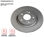 Задний тормозной диск для HAVAL JOLION 2WD (21- ) 1.5T, CAREADY арт. C502021808
