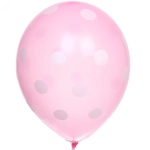 Воздушные шары «Горошек»10шт 12»/25см розовый