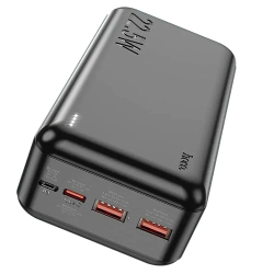Внешний аккумулятор Hoco J101B 30000 mAh (22.5W, QC3.0, PD, 2USB, MicroUSB, Type-C) Черный