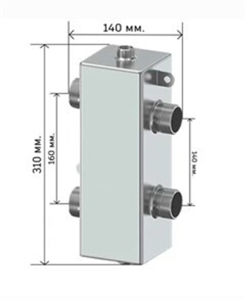 ЭТНА 80 Гидравлический разделитель универсальный нержавейка Aisi 304