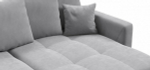 Угловой диван Босс Тренд Велюр Монолит сталь