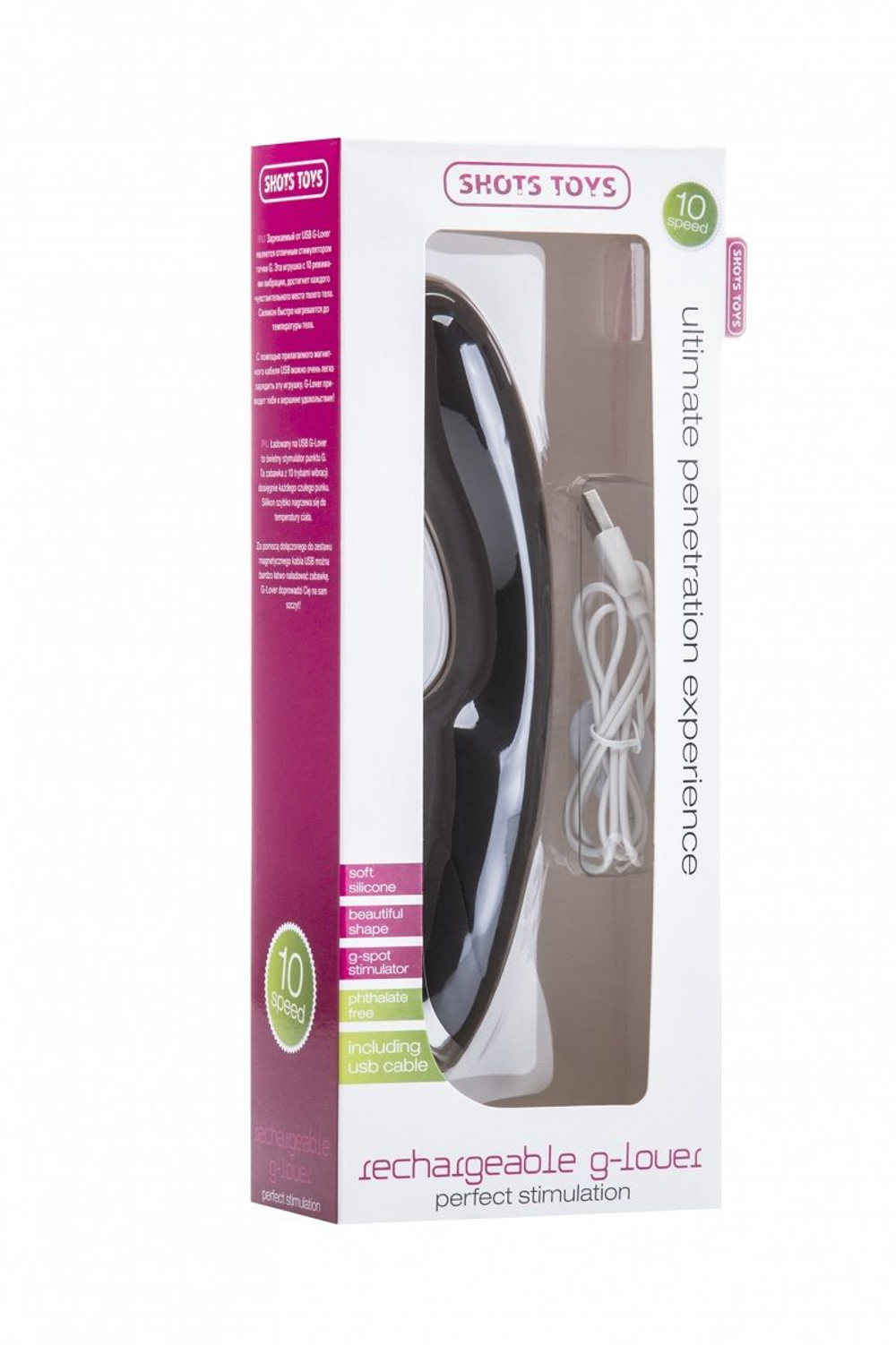 Чёрный перезаряжаемый вибратор Rechargeable G-Lover - 21 см. (Цвет: черный)