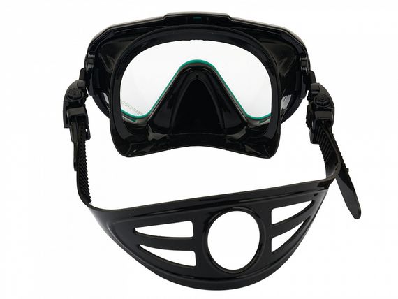 Набор маска+трубка в сумке Sargan Дайва-С черный/бирюзовый