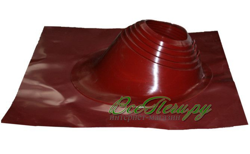 Проход кровельный угловой силикон+алюминий MASTER ROFF D200-300 красный