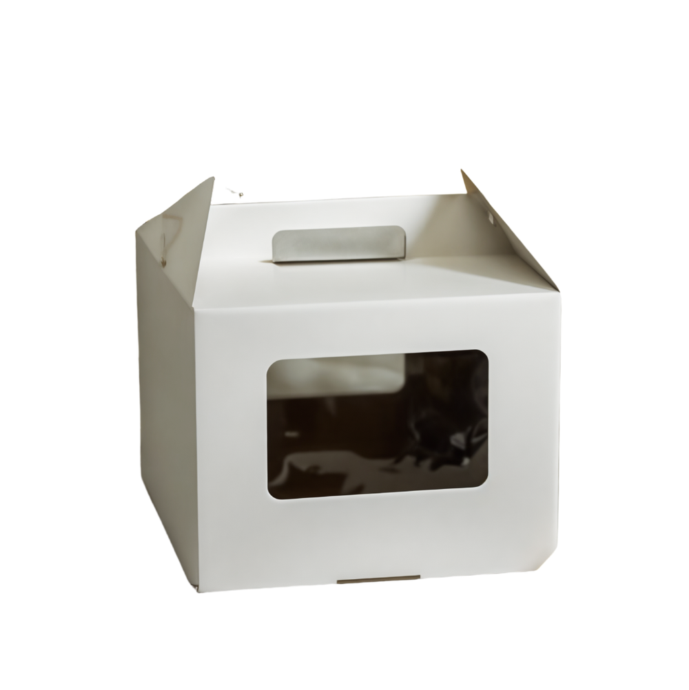 Коробка для торта с ручками 24*24*24см