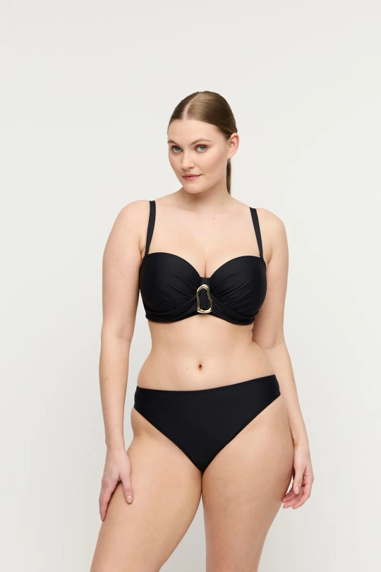 PRIMADONNA Swim Uvita Топ без бретелей с поролоновой вставкой, черный