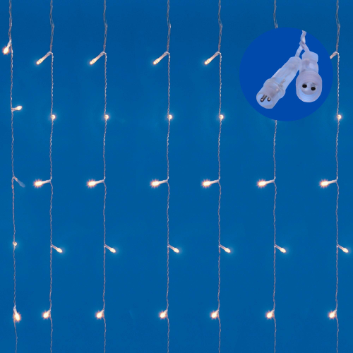 ULD-C2030-240/TTK WARMWHITE-WHITE IP44 Занавес светодиодный с  эффектом мерцания, 3х2м. Соединяемый. 240 светодиодов. Теплый белый и белый свет. Прово