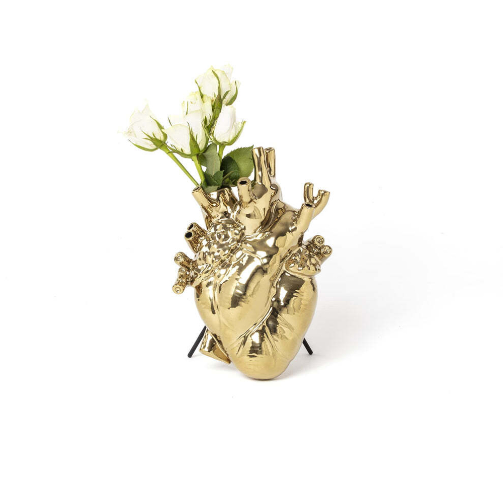 Ваза Seletti Love in Bloom Gold (25 см)