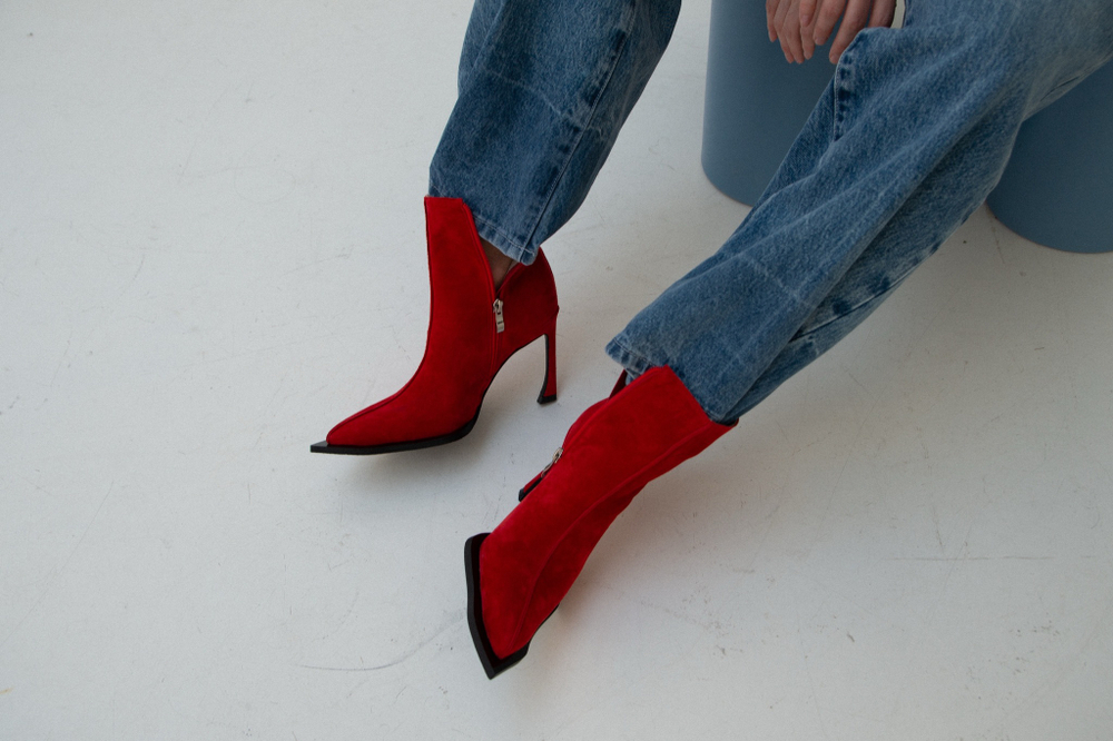 Ботильоны ANRY RED SUEDE