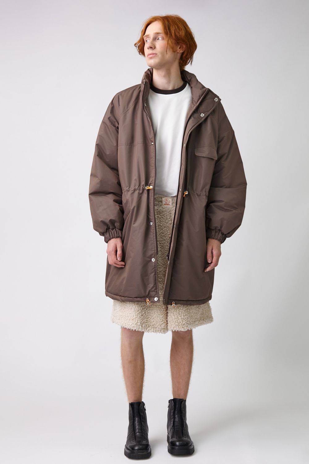Парка Choompu оверсайз коричневая