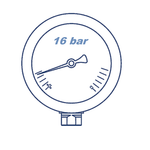 Манометр глицериновый D63 G1/4 - 16 bar - радиальное подключение VERSO