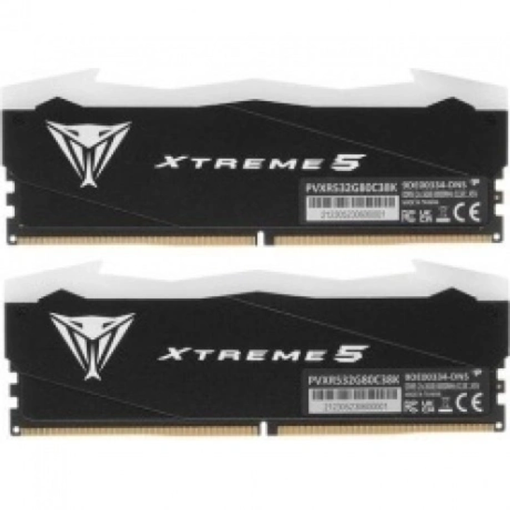 Оперативная память Patriot Viper XTREME RGB DDR 5 DIMM 32Gb (16Gbx2) 8000Mhz (PVXR532G80C38K)