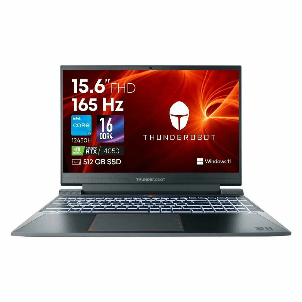 Ноутбук игровой Thunderobot 911 X Wild Hunter G2 L/15"/Core i5-12450H/16/512/RTX 4050/Win 11/Grey (JT009500ERU)