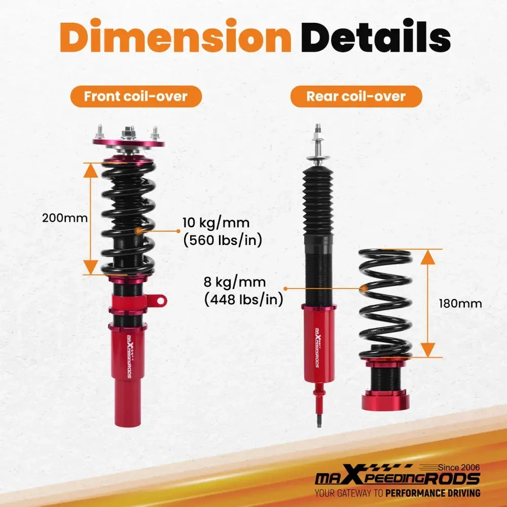 Coilovers подходит для автомобиля BMW 3 Series 325i 328i 335i E90 06-12 Adj.Height Shocks Struts