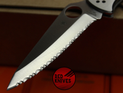 Нож Spyderco Endura® 4 Stainless - рукоять стальная, клинок серрейтор