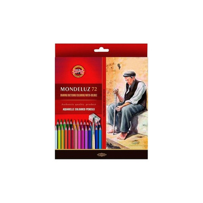 Карандаши акварельные набор 72 цвета Mondeluz OLD MAN 3714 + точилка + кисть 2