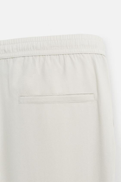 ZARA СТРУЯЩИЕСЯ БРЮКИ СВОБОДНОГО КРОЯ, ЦВЕТ ЛЬДА