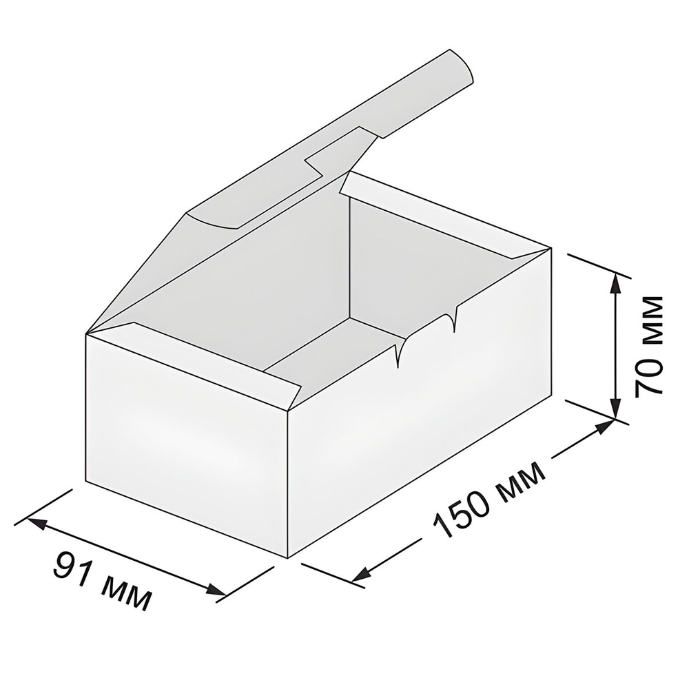 Упаковка для наггетсов Eco Fast Food Box L 150х91х70 мм 900 мл 1/500