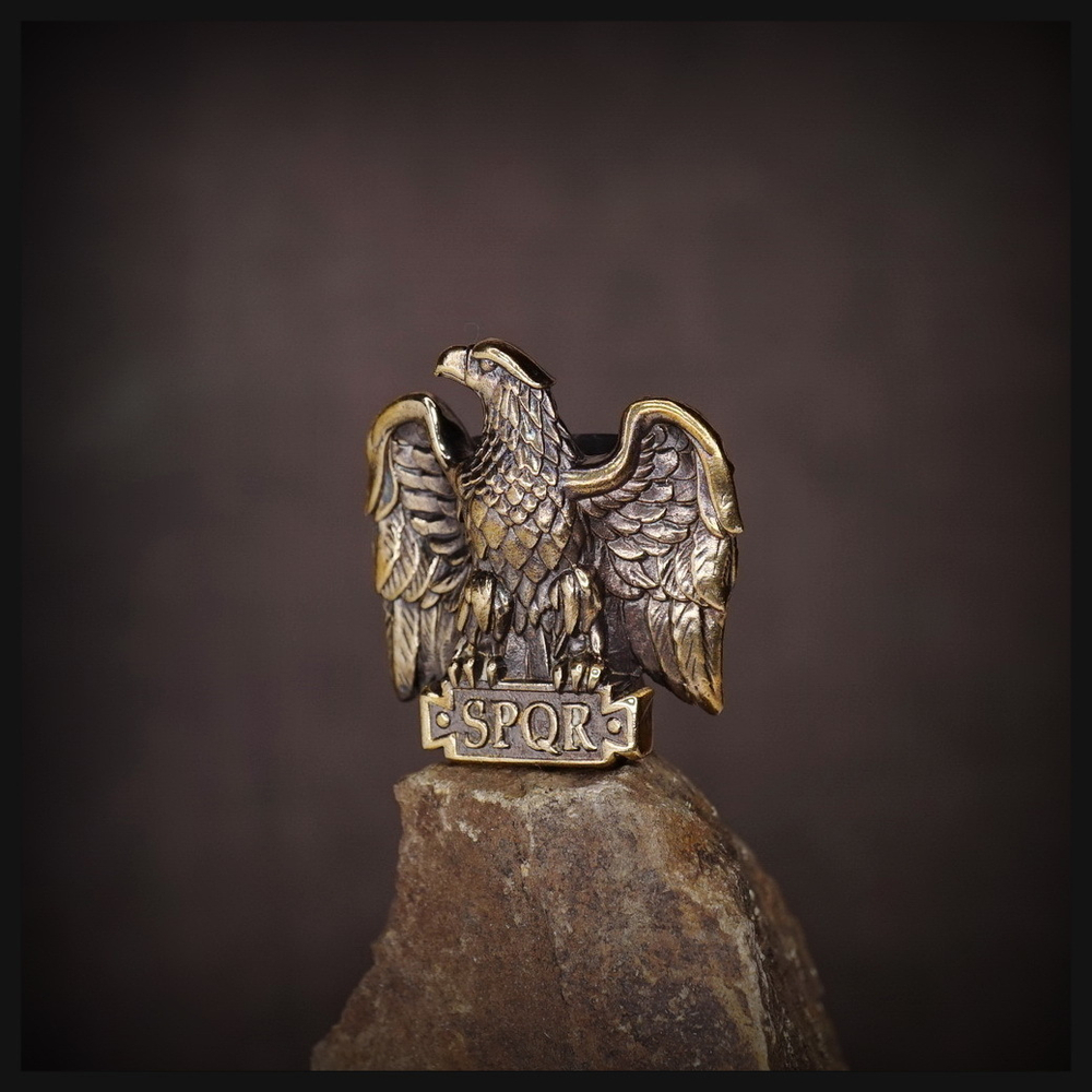 Бусина "Орел Цезаря" для темляков или браслетов , латунь