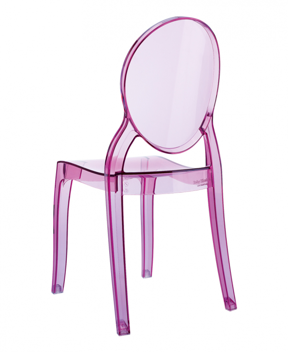 Стул прозрачный детский Siesta Contract Baby Elizabeth, розовый