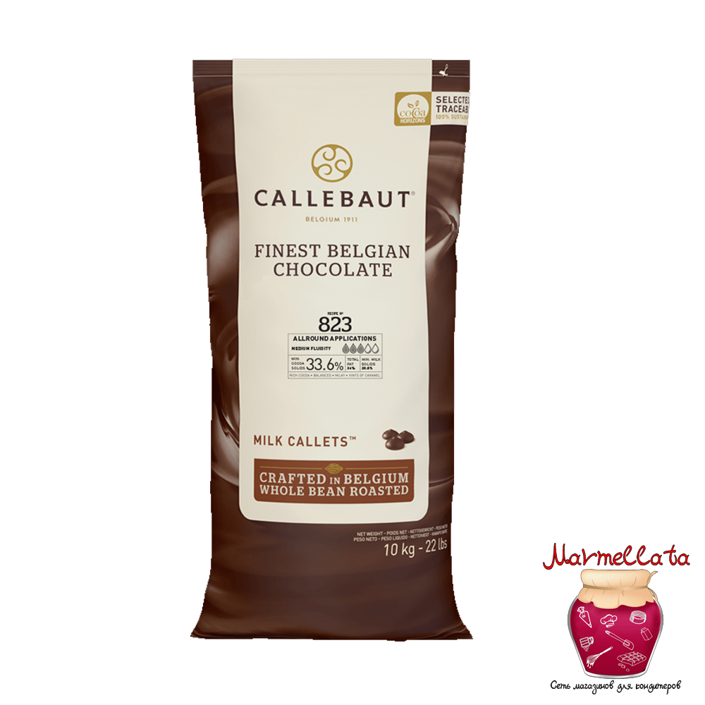 Шоколад Callebaut Молочный 33,6%, 10 кг