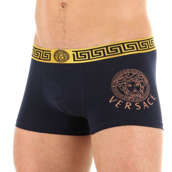 Трусы мужские боксеры т-синие с эмблемой сбоку Versace